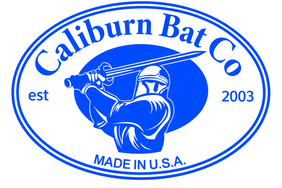 Caliburn Bat Company knight emblem, est. 2003
