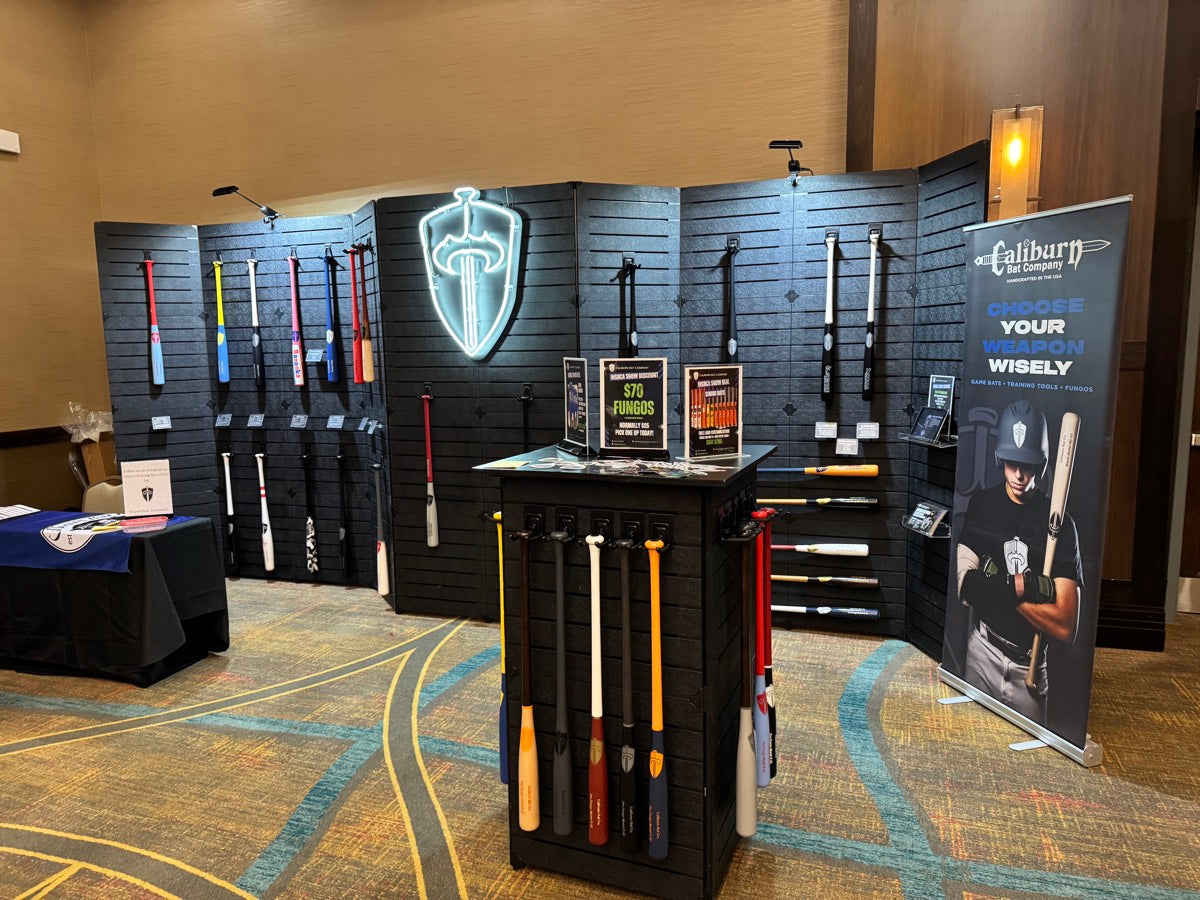 Caliburn Bat Company trade show booth display